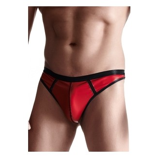 WETLOOK MEN TANGA ROJO XXL