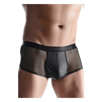 WETLOOK & MESH MEN BOXER NEGRO XXL