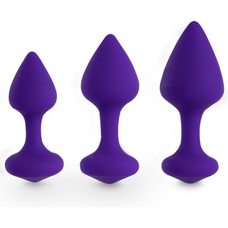 BIBI KIT DE 3 PLUGS ANALES SILICONA MORADO