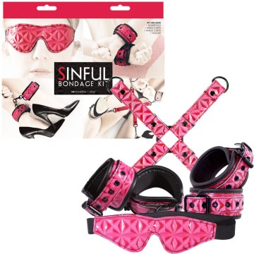 SINFUL KIT DE BONDAGE ROSA