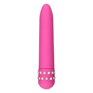 VIBRADOR ROSA CON DIAMANTES