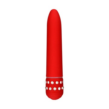 VIBRADOR ROJO CON DIAMANTES