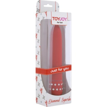 VIBRADOR ROJO CON DIAMANTES