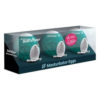 SATISFYER SET 3 HUEVOS MASTURBADORES NAUGHTY