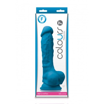 DILDO AZUL CON VENTOSA 22CM