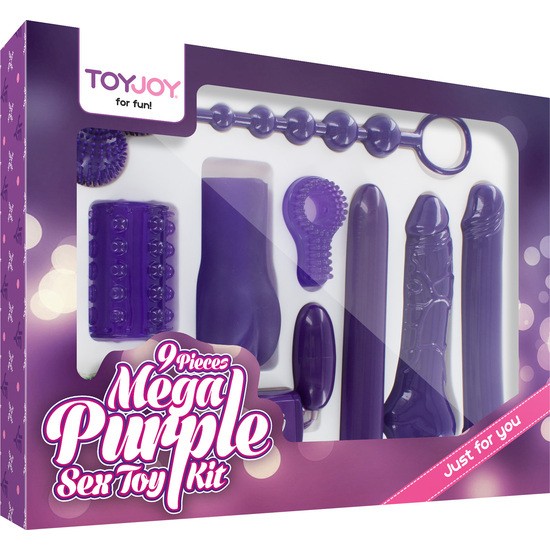KIT MEGA MORADO SEX TOY 9 PIEZAS