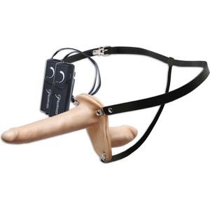 ARNÉS STRAP-ON DOBLE DILDO VIBRACIÓN