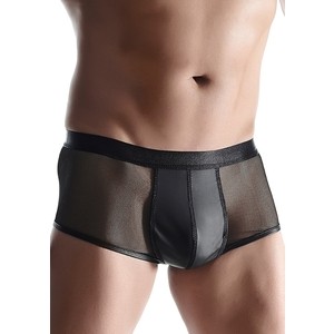 WETLOOK & MESH MEN BOXER NEGRO XL