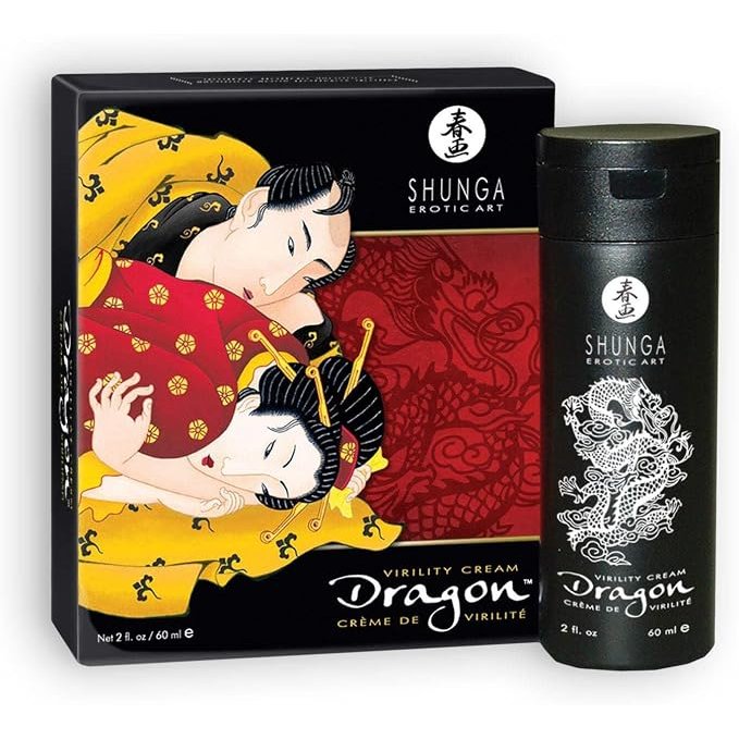 Shunga Dragón crema potenciadora de la erección, estuche y envase de 60 ml